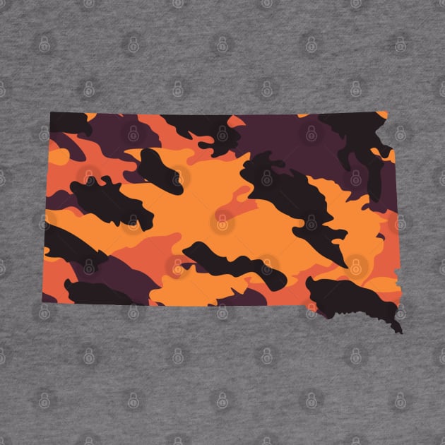 South Dakota Camo Orange by GreenGuyTeesStore